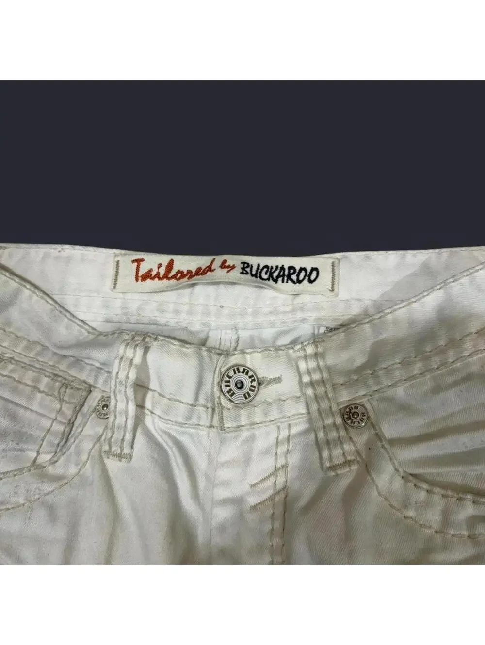 Buckaroo white denim jeans with light blue dye shade - Picture 6 of 8